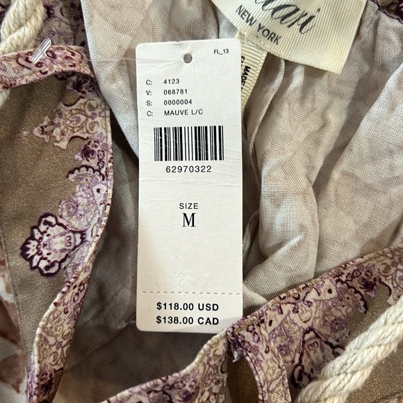 NWT ANTHROPOLOGIE OLLARI TASSELED TAPERED PANTS IN LIGHT MAUVE - Picture 4 of 6